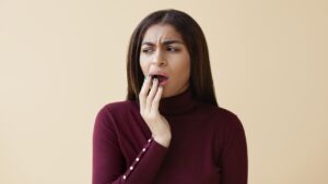 Céu da boca inflamado