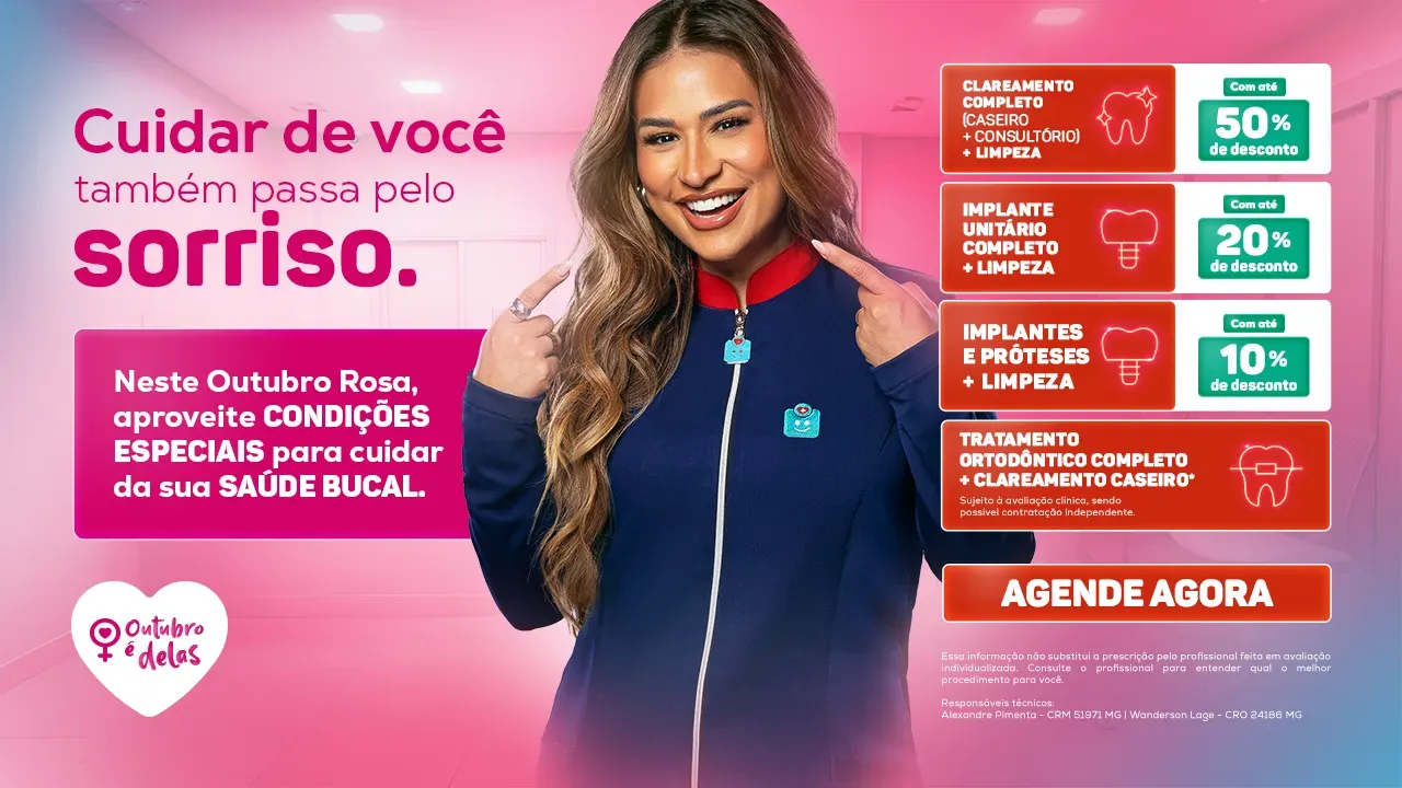 Outubro Rosa AmorSaúde Odontologia: tratamento odontológico com preço acessível